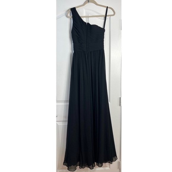 Morilee one shoulder maxi gown dress size 2 - Picture 4 of 7